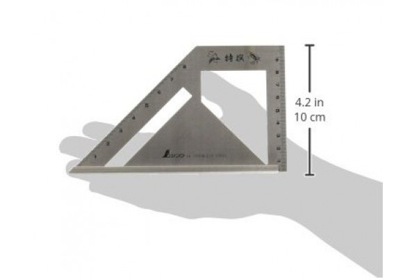 Угольник столярный металлический SHINWA 170х100 мм 3D 45° 90°