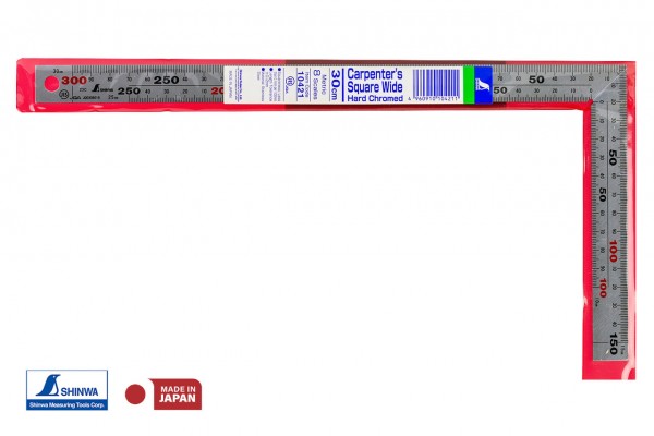 Угольник столярный металлический SHINWA 320х160 мм, хром