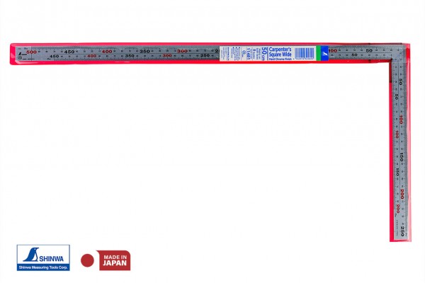 Угольник столярный металлический SHINWA 520х260 мм, хром