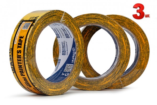 Малярна стрічка (скотч) Blue Dolphin 30мм х 50м WASHI XF7 ULTRA PREMIUM 3шт.