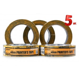 Малярна стрічка (скотч) 30мм х 50м Blue Dolphin WASHI XF7 ULTRA PREMIUM рисовий папір 5 шт