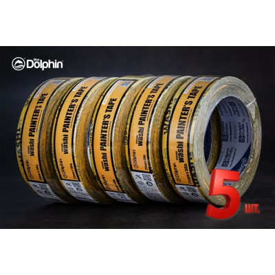 Малярська стрічка (скотч) Blue Dolphin WASHI XF7 рисовий папір 25 мм х 50 м 5 шт
