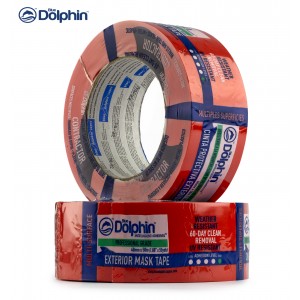 Малярная лента ПВХ (скотч) Blue Dolphin CONTRACTOR 48 мм х 50 м красная (60 дней)