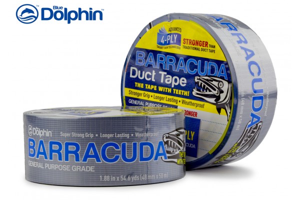 Армована стрічка (скотч) Blue Dolphin BARRACUDA сірий 48 мм х 50 м