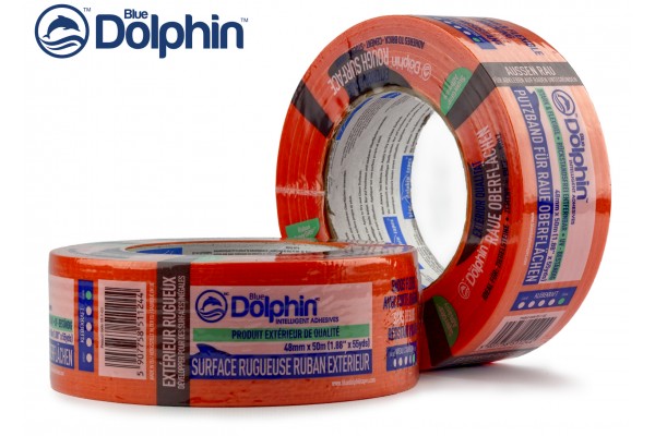Малярная лента (скотч) Blue Dolphin ROUGH SURFACE для грубых поверхностей 48 мм х 50 м (7дней)