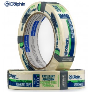 Малярная лента (скотч) Blue Dolphin маскирующая белая 25 мм х 50 м