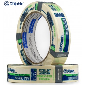 Малярна стрічка (скотч) Blue Dolphin маскувальна біла 25 мм х 50 м