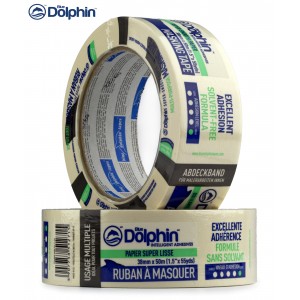 Малярная лента (скотч) Blue Dolphin маскирующая белая 38 мм х 50 м