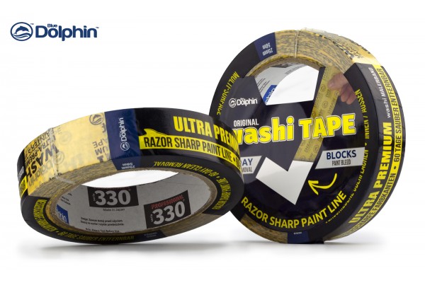 Малярська стрічка (скотч) Blue Dolphin WASHI XF7 рисовий папір 25 мм х 50 м