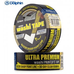 Малярная лента (скотч) Blue Dolphin WASHI XF7 рисовая бумага 38 мм х 50 м