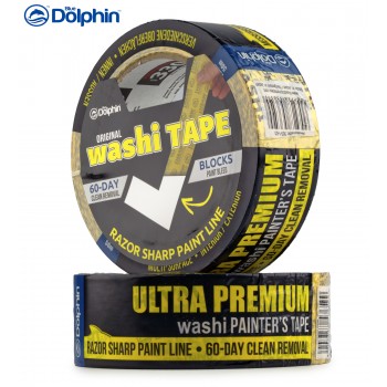 Малярська стрічка (скотч) Blue Dolphin WASHI XF7 рисовий папір 38 мм х 50 м
