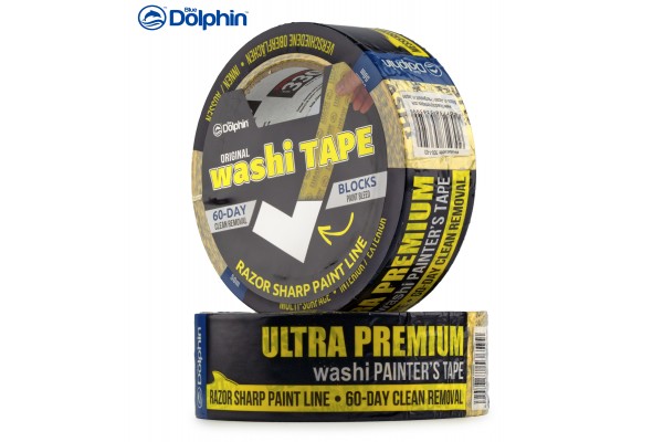 Малярська стрічка (скотч) Blue Dolphin WASHI XF7 рисовий папір 38 мм х 50 м