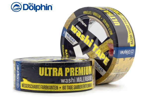 Малярная лента (скотч) Blue Dolphin WASHI XF7 рисовая бумага 48 мм х 50 м