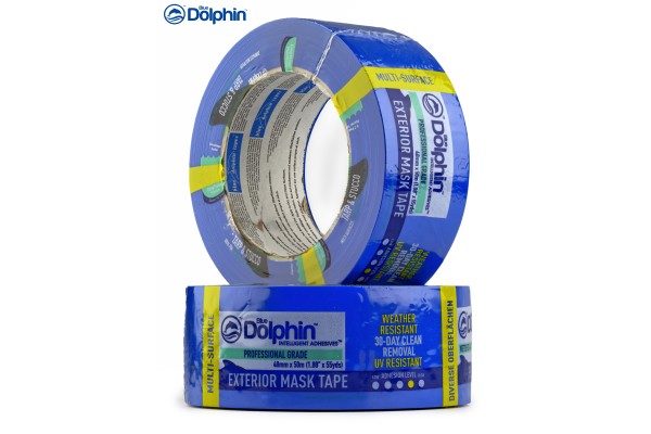 Малярная лента ПВХ (скотч) Blue Dolphin TARP&STUCCO 48 мм х 50 м синяя (30дней)