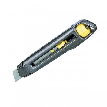 Нож строительный Stanley Interlock 18 мм авто фиксатор с блокировкой + 5 лезвий (стенли)
