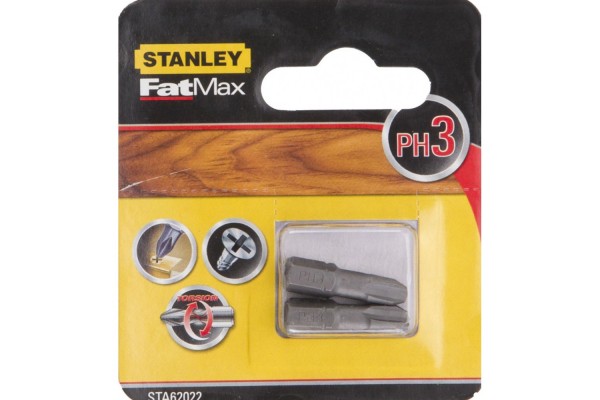 Біта посилена 25 мм STANLEY TORSION Ph3 (Стенлі)