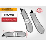 Нож строительный трапециевидный Woodpecker FD-791 + 3 лезвия
