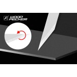 Леза для макетного ножа/скальпеля 5,8 мм Woodpecker FD-518 сірі