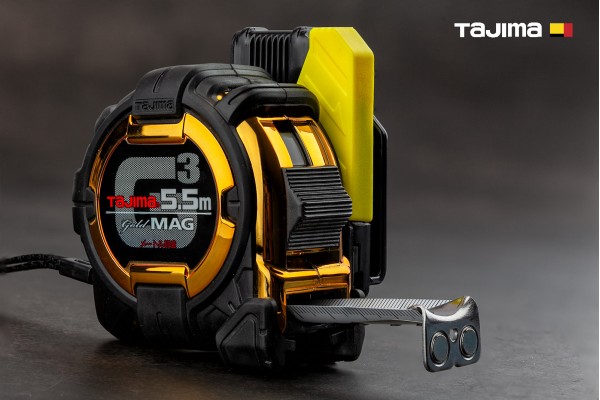 Рулетка будівельна TAJIMA G3 LOCK SFG3GLM27-55BLL ударостійка магнітна з тримачем 5,5 м