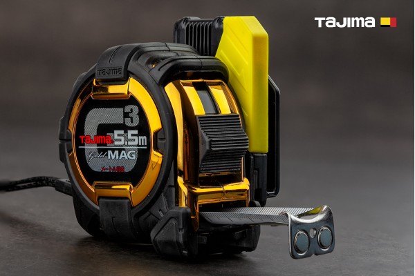 Рулетка будівельна TAJIMA G3 LOCK SFG3GLM25-55BL ударостійка магнітна з тримачем 5,5 м