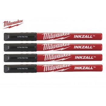 Набор маркеров Milwaukee INKZALL Fine Tip черные тонкие (4 шт.)