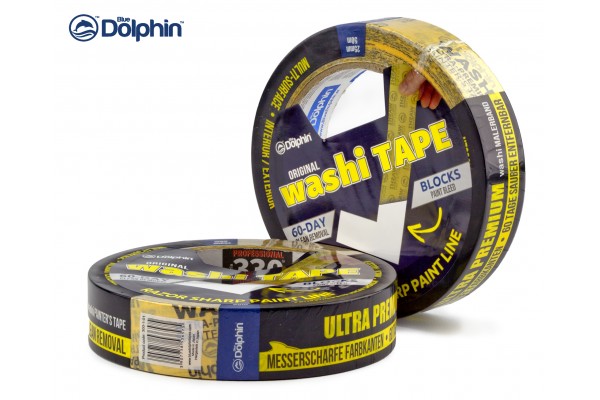 Малярная лента (скотч) Blue Dolphin WASHI XF7 рисовая бумага 30 мм х 50 м