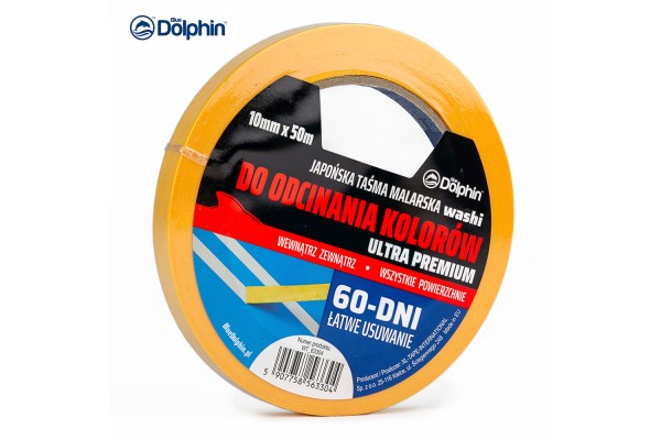 Малярная лента (скотч) Blue Dolphin WASHI XF7 рисовая бумага 10 мм х 50 м