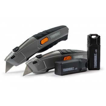 Ніж будівельний ToughBuilt TB-H4S52-20 з висувним лезом, комплект 2 шт +50 лез