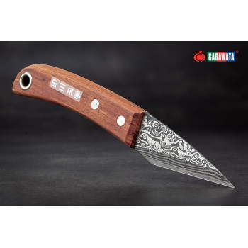Нож строительный Sagawata Kiridashi  лезвие 67 мм, рисунок – “дамаск”, нержавеющая сталь