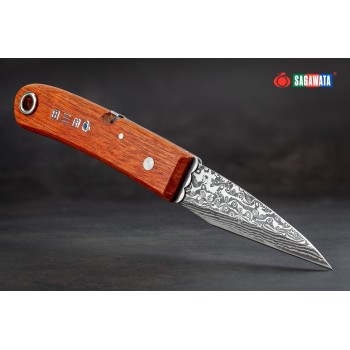 Нож строительный складной Sagawata Kiridashi  лезвие 100 мм, рисунок – “дамаск”, нержавеющая сталь