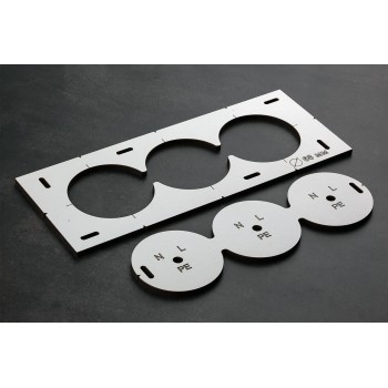 Шаблон для сверления подрозетников MAGtools d 68 мм на 3 отверстия