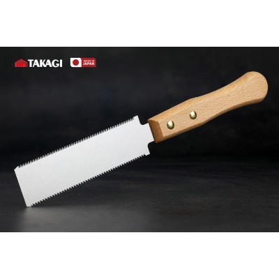 Пила ручна для дерева 120 мм TAKAGI (Японія) GISUKÉ Mini Ryoba двостороння 22/22 TPI