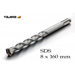 Бур по бетону 8х160 мм TAJIMA SDS Pro+ вольфрам-кобальтові Бур по бетону 8х160 мм TAJIMA SDS Pro+ вольфрам-кобальтові