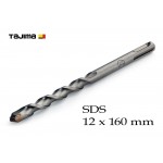 Бур по бетону 12 х 160 мм TAJIMA SDS Pro+ вольфрам-кобальтовий Бур по бетону 12 х 160 мм TAJIMA SDS Pro+ вольфрам-кобальтовий
