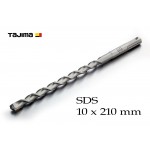Бур по бетону 10 х 210 мм TAJIMA SDS Pro+ вольфрам-кобальтовий Бур по бетону 10 х 210 мм TAJIMA SDS Pro+ вольфрам-кобальтовий