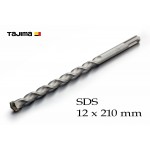 Бур по бетону 12 х 210 мм TAJIMA SDS Pro+ вольфрам-кобальтовий Бур по бетону 12 х 210 мм TAJIMA SDS Pro+ вольфрам-кобальтовий