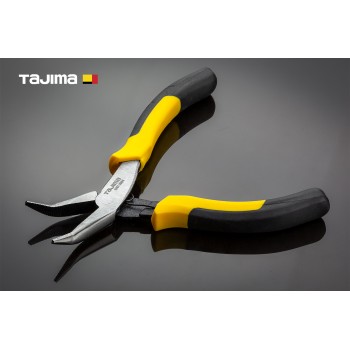 Плоскогубці (довгогубці) 125 мм TAJIMA (Японія) CrNi Хром-нікель, з вигнутим кінчиком