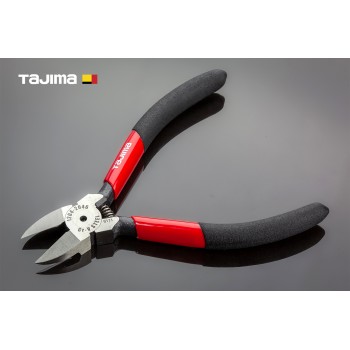 Кусачки бокорізи 125 мм TAJIMA Premium (Японія) CrV для пластику, плоскі губки