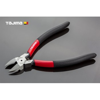 Кусачки бокорізи 160 мм TAJIMA Premium (Японія) CrV для пластику, плоскі губки