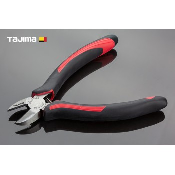 Диагональные кусачки бокорезы 160 мм TAJIMA  Premium (Япония) CrV, изогнутые губки, универсальные