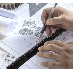 Линейка алюминиевая 300 мм TAJIMA CTG-SL анти скользящая с бортиком