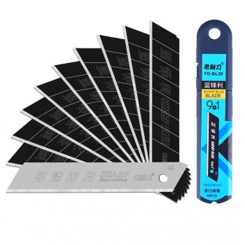 Леза для ножа 18 мм Woodpecker чорні 10 шт FD-BL50