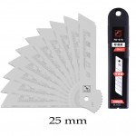 Лезвия для ножа 25 мм нержавеющие Woodpecker серые 10шт FD-S70