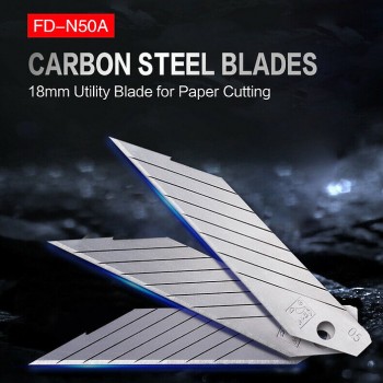 Леза для канцелярського ножа 18 мм Woodpecker ультрагострі сірі 10 шт. кут 30° FD-N50A