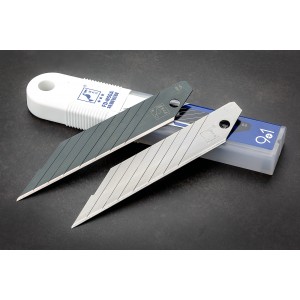 Леза для канцелярського ножа 18 мм Woodpecker ультрагострі сірі 10 шт. кут 30° FD-N50A