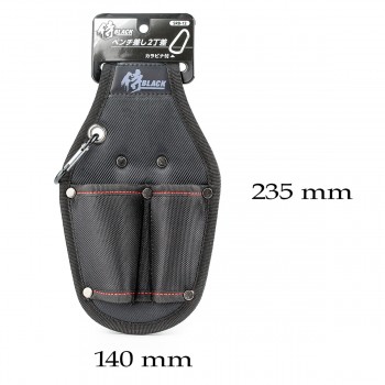 Поясний чохол тримач для інструменту Takagi Samurai Black SRB-12, 2 кишені