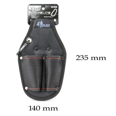 Поясной чехол держатель для инструмента Takagi Samurai Black SRB-12, 2 кармана