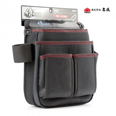 Поясная сумка для инструментов Takagi Samurai Black SRB-05, 5 карманов 1 петля, сумка электрика