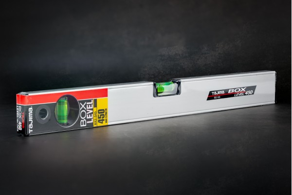 Рівень будівельний TAJIMA BOX BX2-S45 450 мм алюмінієвий, фотолюмінесцентна ампула