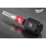 Ударна біта Milwaukee (милуокі) SHOCKWAVE TORX TX8 25 мм Impact 2 шт.